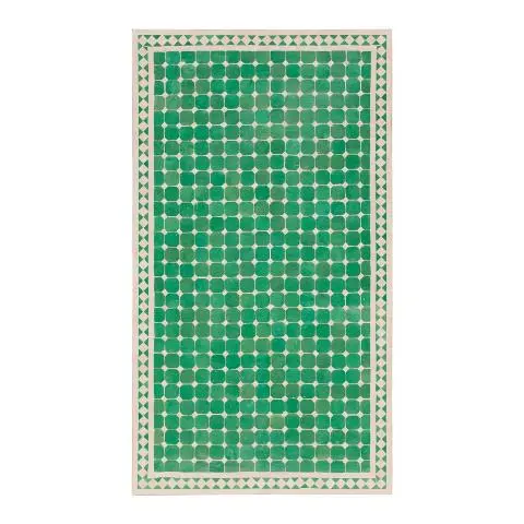 Imagen TABLERO MESA MOSAICO RECTANGULAR VERDE / BLANCO  160X90CM