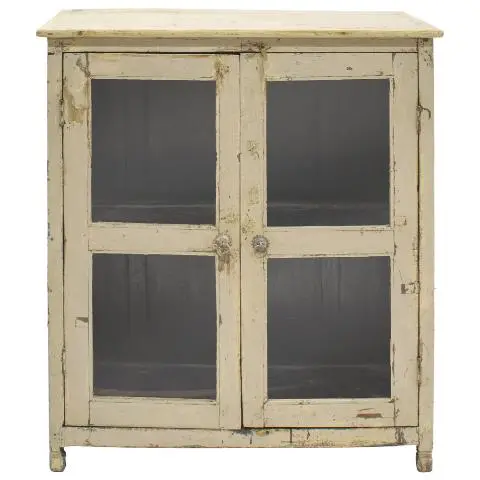 Imagen VITRINA 2/H ACRISTALADAS MADERA COLOR CREMA/GRIS
