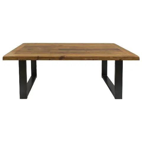 Imagen MESA COMEDOR MADERA PATAS METAL 77X210X118CM