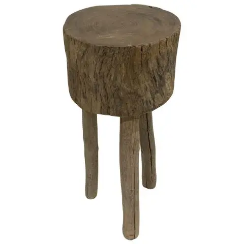 Imagen PEDESTAL TRONCO MADERA TRES PATAS