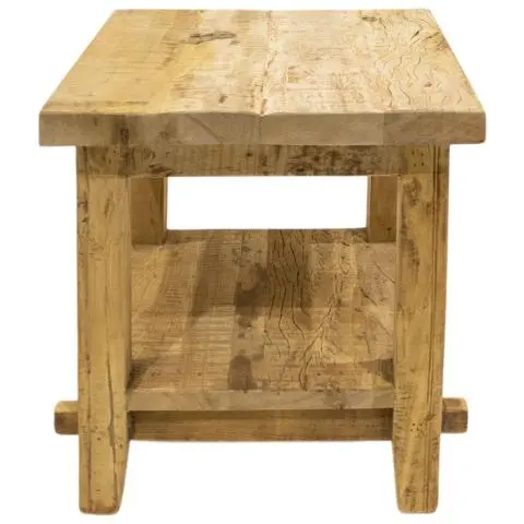 Imagen MESA AUXILIAR MADERA RECICLADA PATINA BLANCO