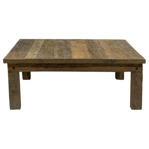 Imagen MESA CENTRO MADERA RECICLADA NATURAL 120X120 CM