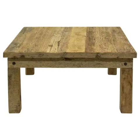Imagen MESA CENTRO MADERA RECICLADA NATURAL 91X91 CM
