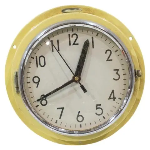 Imagen RELOJ PARED BARCO METAL CREMA