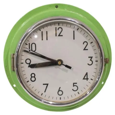 Imagen RELOJ PARED BARCO METAL VERDE