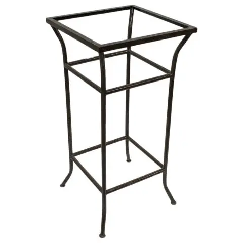Imagen PIE FORJA BAR CUADRADO 50X50 CM. ALTO102 CM.  