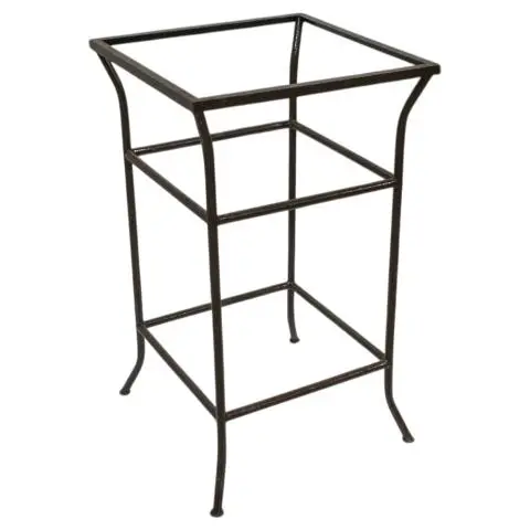 Imagen PIE FORJA BAR CUADRADO 60X60 CM. ALTO102 CM.  