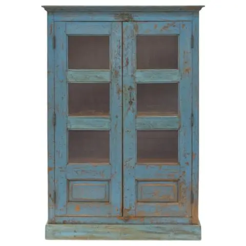 Imagen VITRINA ANTIGUA AZUL 2/P