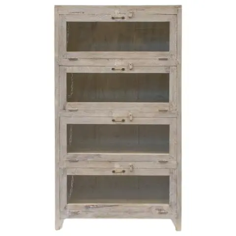 Imagen VITRINA TIPO PANADERO 4/H BLANCO CHORREADO