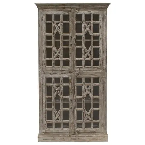 Imagen VITRINA ART DECO 4/H GRIS Y BLANCO DESGASTADO