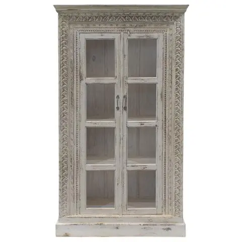 Imagen VITRINA 2/H TALLADA BLANCO DESGASTADO