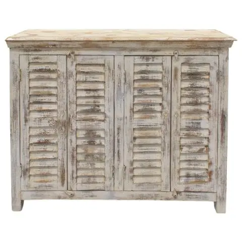 Imagen APARAPOR 4/P MALLORQUINAS BLANCO DESGASTADO RESTOS CREMA