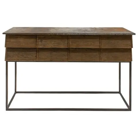 Imagen CONSOLA MADERA 8/C ENCIMERA METLICA Y BASE METAL