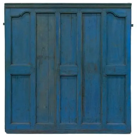 Imagen CABECERO PUERTA ANTIGUA AZUL