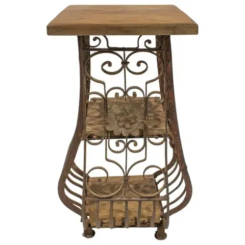 Imagen MESA AUXILIAR MADERA Y METAL