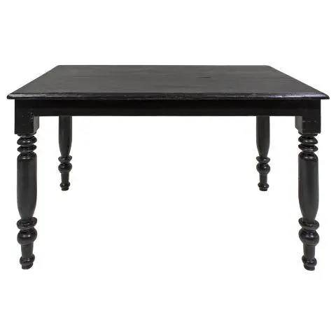 Imagen MESA NEGRA PATAS TORNEADAS