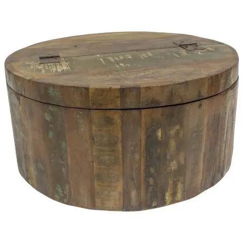 Imagen MESA CENTRO REDONDA BAUL RUEDAS