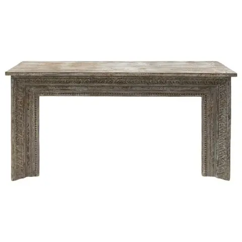Imagen CONSOLA MADERA FRONTAL TALLADO GRIS