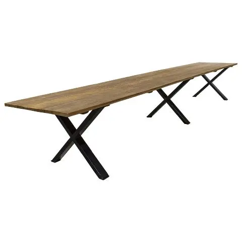 Imagen MESA COMEDOR MADERA PATAS METAL 494X92 CM.