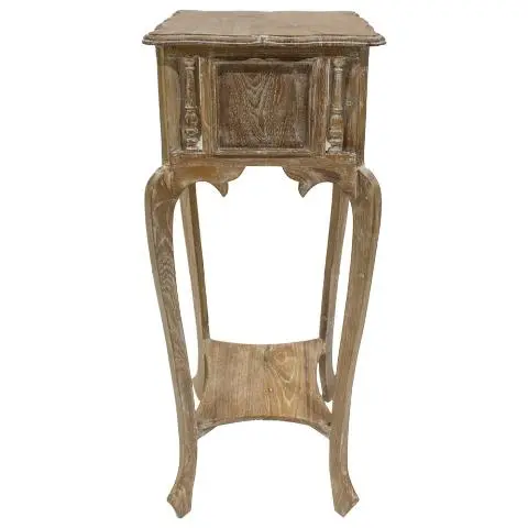 Imagen PEDESTAL MADERA PATINA BLANCA